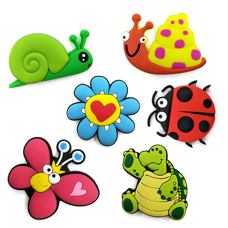 Imanes de nevera de silicona con forma de mariposa y caracol, pegatina de pizarra blanca de animales de dibujos animados, imanes para nevera, poste de mensaje para niños, decoración del hogar - imagen 4