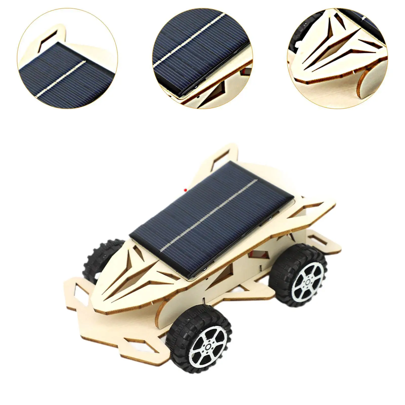 Coche de carreras Solar, juguete, experimento físico, enseñanza en el aula, ensamblaje, rompecabezas 3D - imagen 5