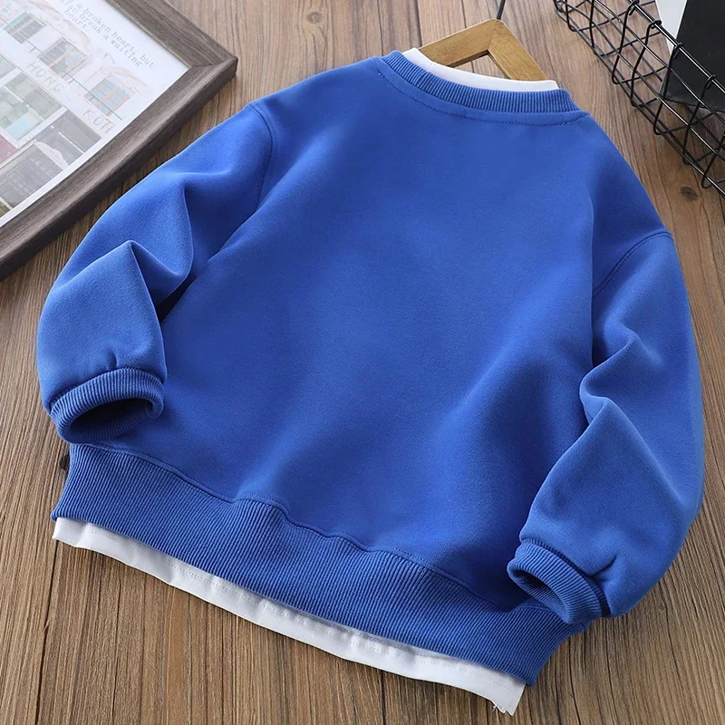 Sudadera infantil de cuello redondo con estampado de otoño - imagen 5