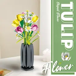 Bloques de construcción Flor de Tulipán – Set educativo para niños