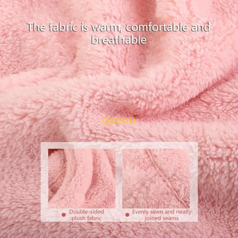 QX2D Gorros gruesos y cálidos con máscara para niños, bufanda felpa invierno, sombrero para exteriores, calentador a - imagen 4