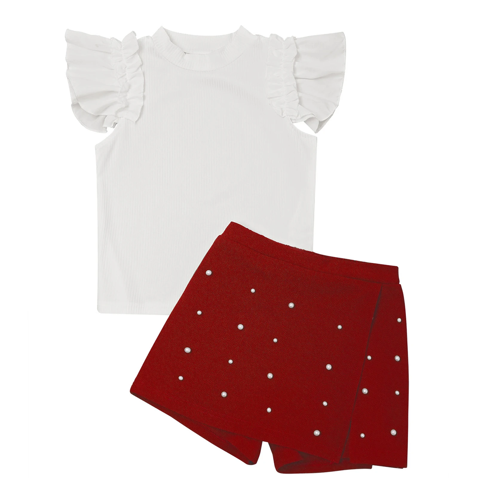 Conjunto de verano para niña: top y falda culotte - imagen 4