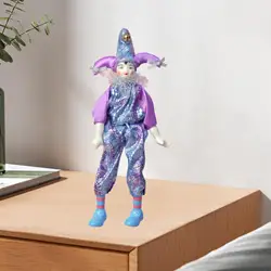 Muñeca payaso de porcelana pintada a mano para niños
