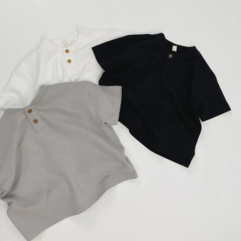 MILANCEL, nueva camiseta de verano para niños, 1-6T, estilo fino, Polo de Color sólido para niñas, ropa versión coreana, camisa de bolos para niños - imagen 2