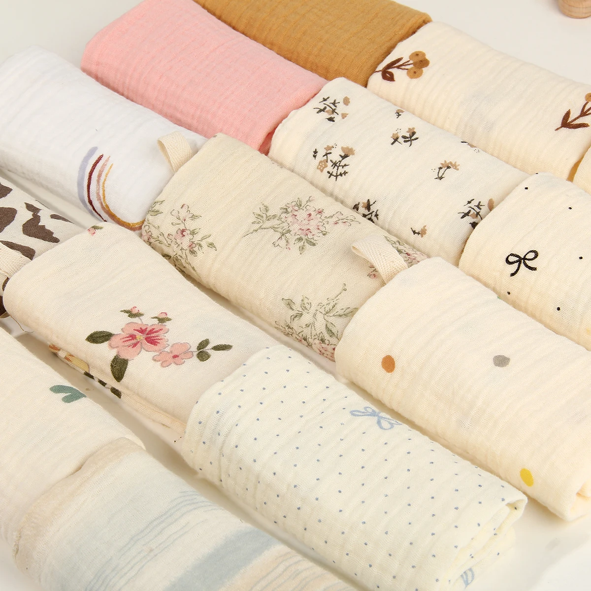 Toallita de algodón puro de 4 capas para bebé, paño suave y absorbente para eructar para recién nacidos, toallas de gasa cuadradas para bebés - imagen 4