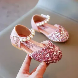 Zapatos de cuero para niñas – Sandalias de lentejuelas modernas