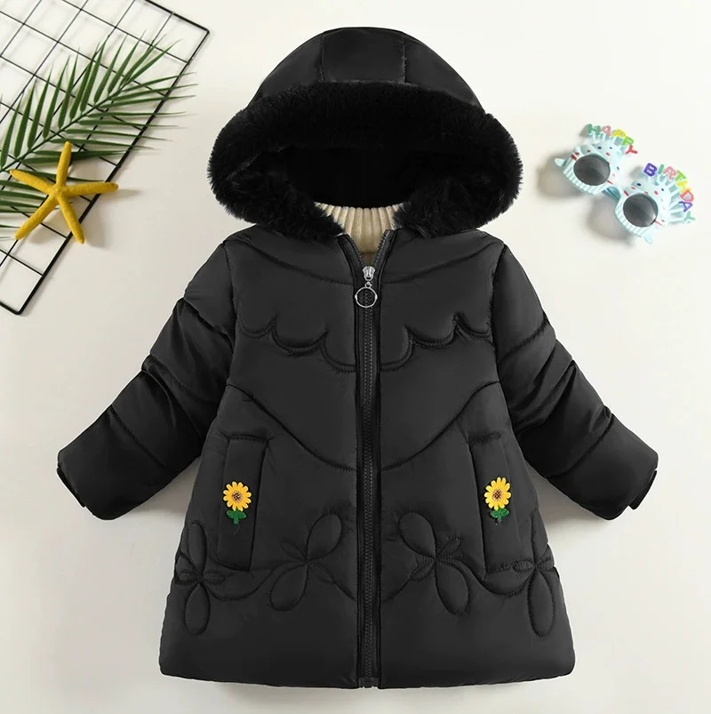 Parka acolchada infantil con capucha para invierno - imagen 4