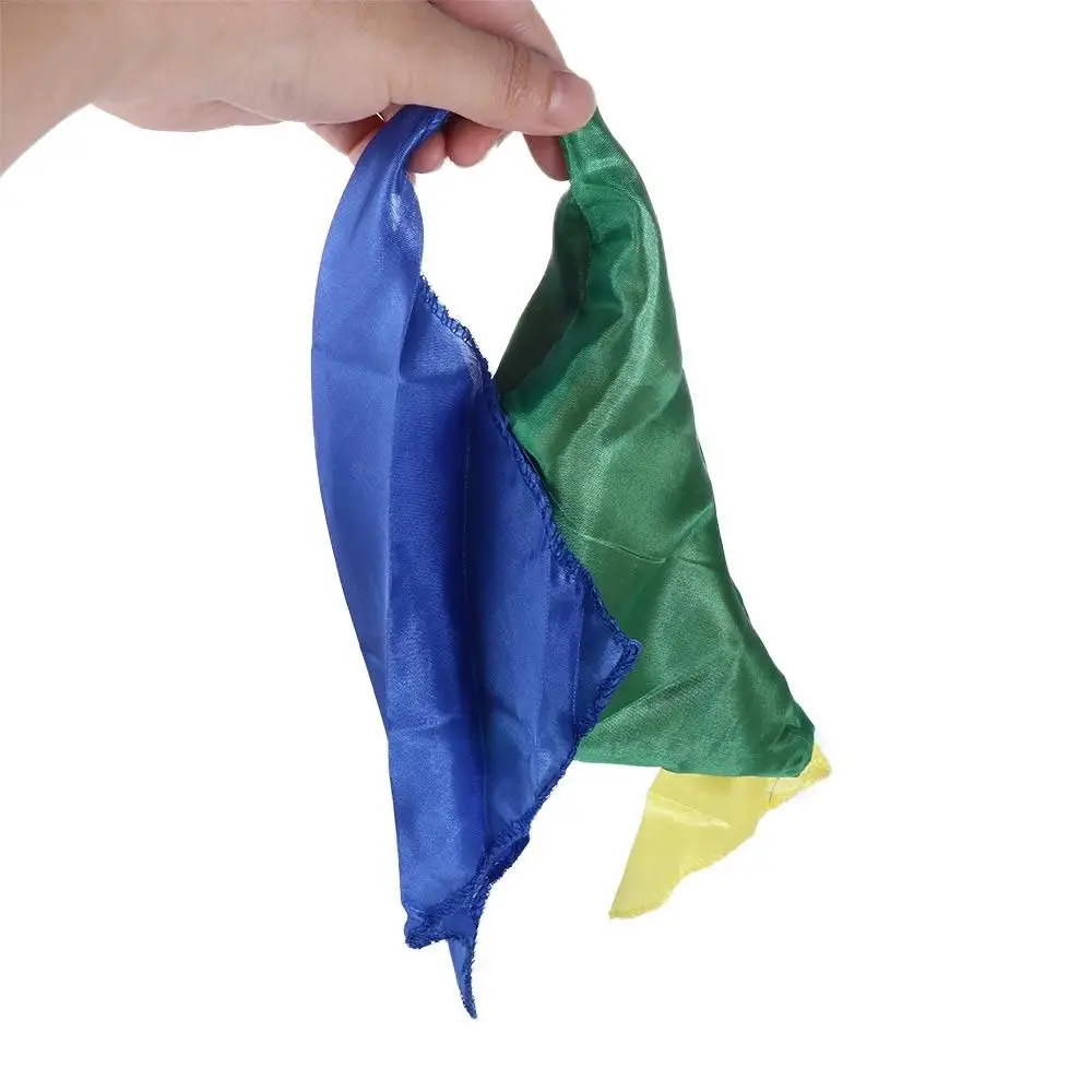 Truco de magia de seda vinculado que cambia de Color, bufanda de seda para truco de magia de Mr. Magic, accesorios de broma, herramientas de 22cm x 22cm E3117 - imagen 4