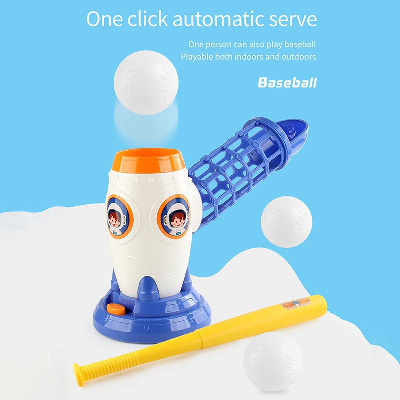 Máquina lanzadora de béisbol, juego de bolas en T para niños pequeños, máquinas lanzadoras eléctricas automáticas, pelota en T, béisbol para niños pequeños - imagen 3