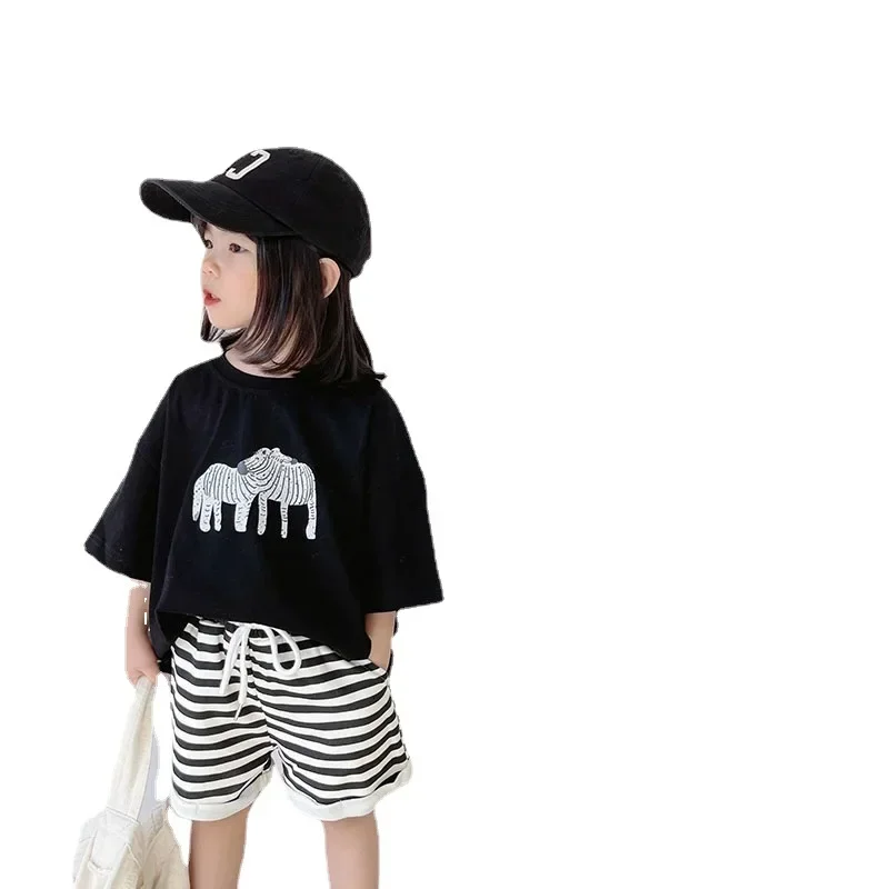 Camiseta de manga corta para niña con estampado de dibujos estilo coreano - imagen 4