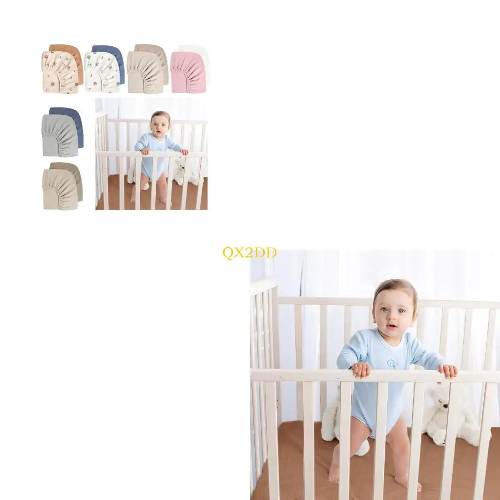QX2D Protector de cuna doble capa para bebé – Imprescindible guardería
