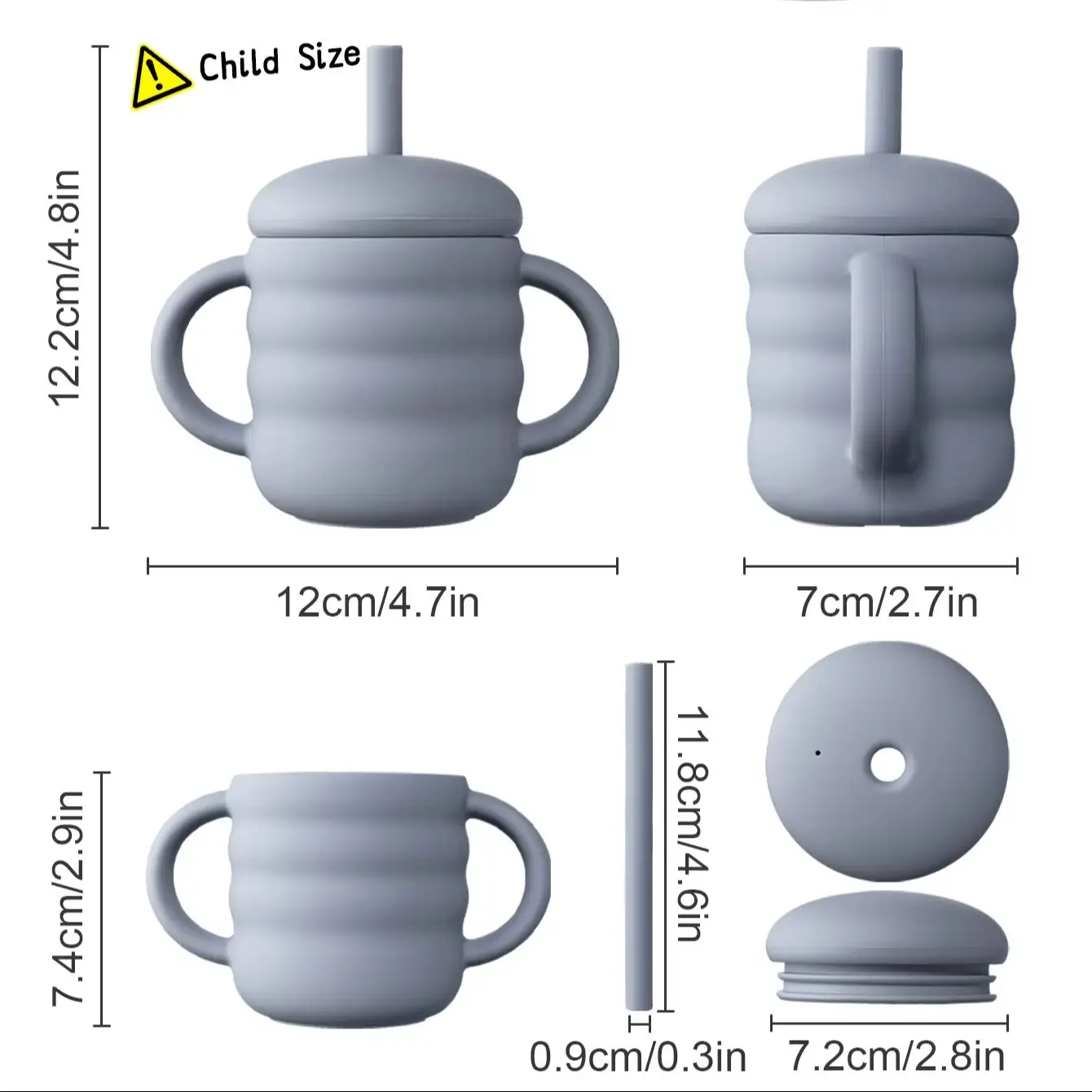 1 Uds. Tazas de silicona para alimentación de bebé para bebés y niños pequeños, vasos de agua potable con vástago de mano de aprendizaje portátil, cosas para bebés - imagen 4