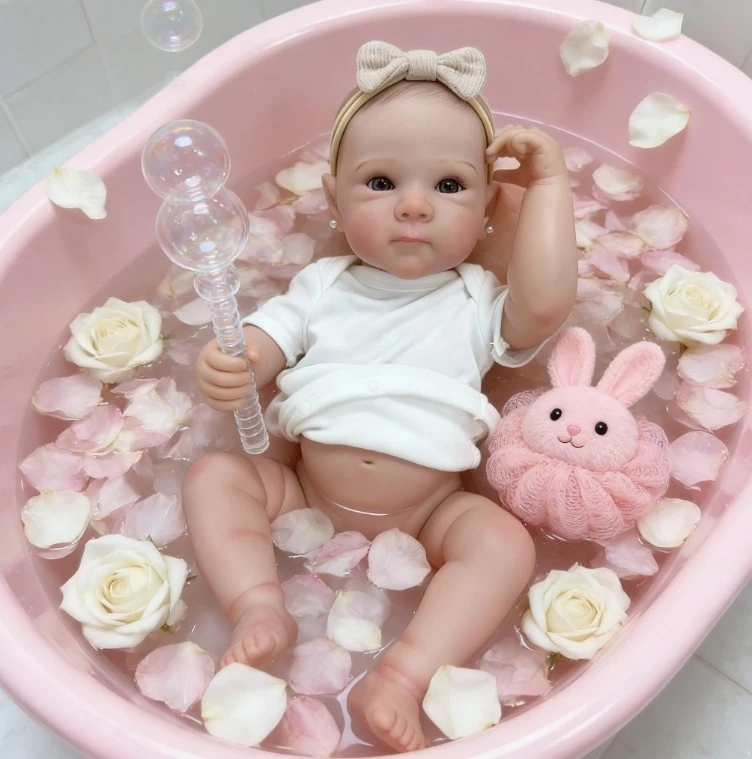 NPK 17 '' aspecto Real cuerpo completo vinilo silicona Reborn Bettie bebé realista múltiples capas pintura piel 3D con venas visibles - imagen 4