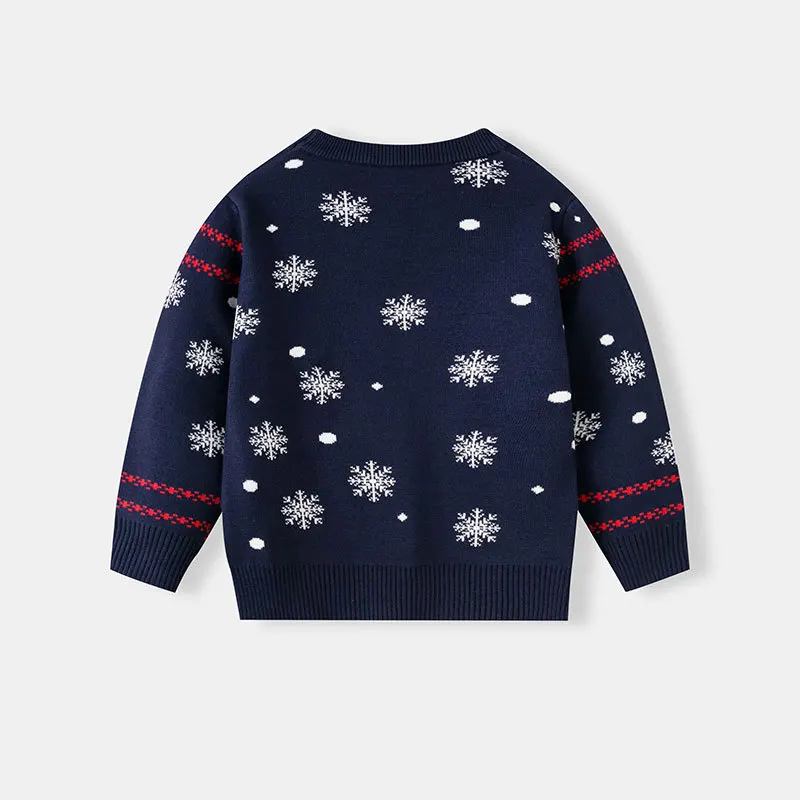 Jersey de Navidad infantil con dibujos y cuello redondo - imagen 3