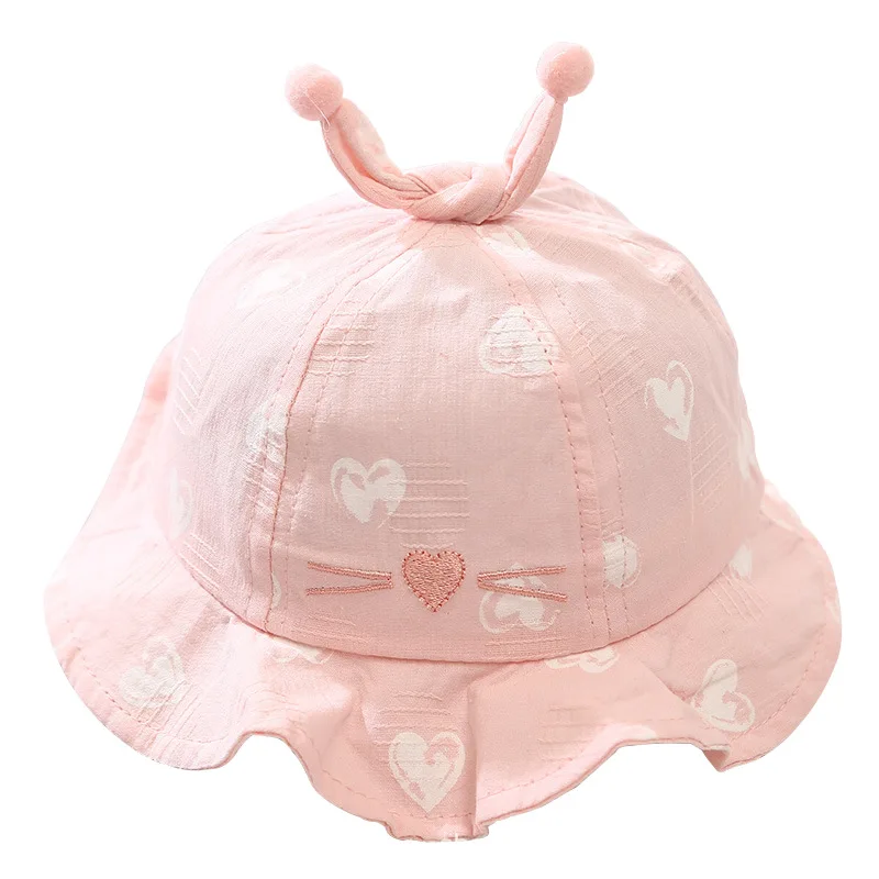 Gorro cubo de algodón para niña – Protección solar en verano - imagen 4