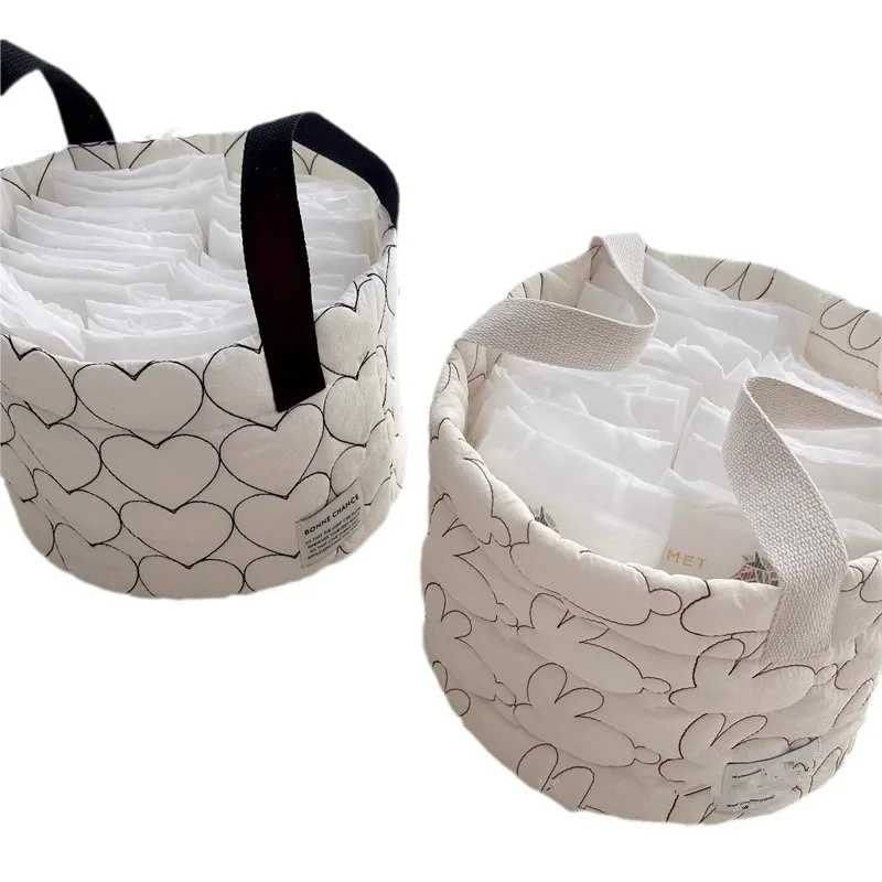 Cesta organizadora acolchada para pañales y juguetes del bebé - imagen 5