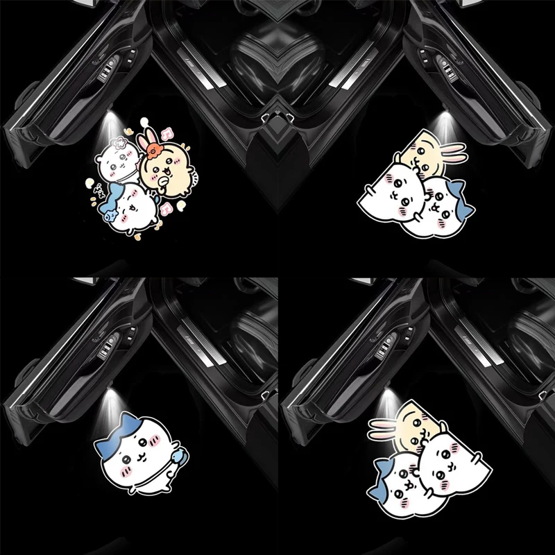 Chiikawa-luz LED ambiental de dibujos animados para puerta de coche, guía de luz decorativa, luces de ambiente bonitas, lámpara decorativa para coche DIY, regalos - imagen 4