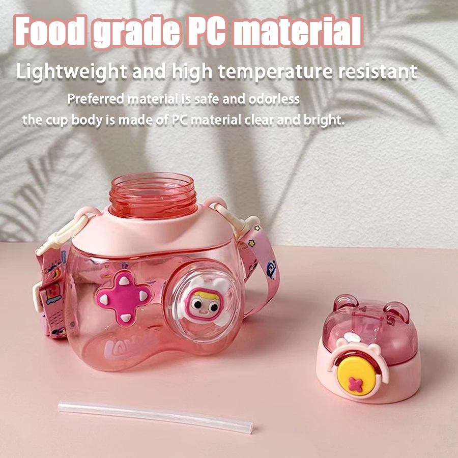 Taza de Gamepad para beber, botella de agua de gran capacidad, resistente al calor, a prueba de caídas, diseño de correa a prueba de fugas, sin olor, 750ml - imagen 4