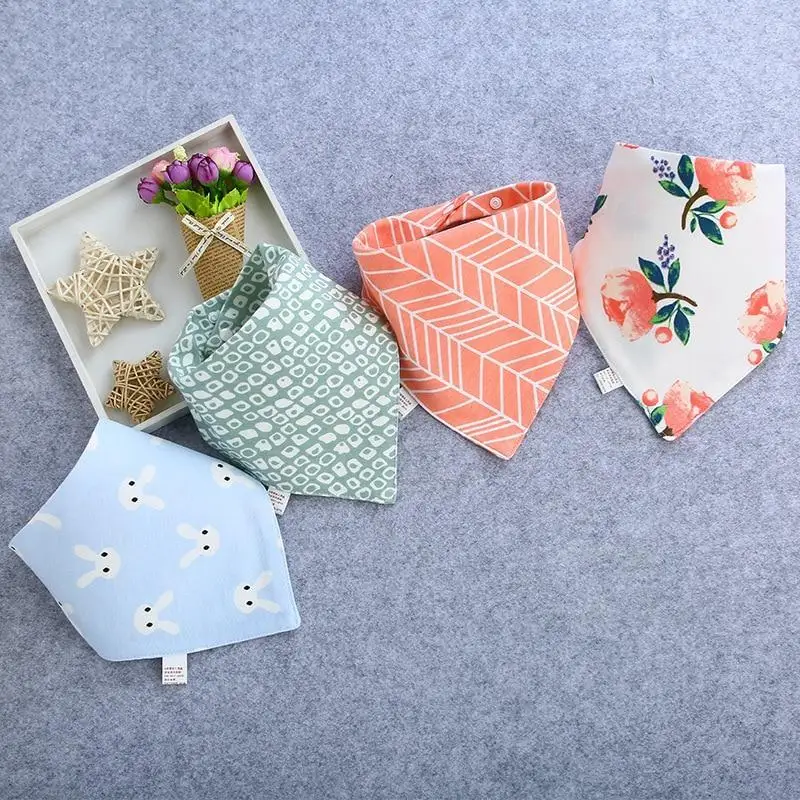 Babero bandana triangular de algodón absorbente para bebés - imagen 3