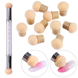 Cepillo degradado para esmalte gel - Cabezal esponja multicolor