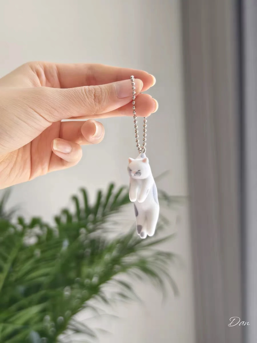 Qualia cápsula de juguete Tsumada Neko 3 mascota lindo Buchi óxido exótico pelo corto Somali tonkinese esponjoso flocado pellizco gato bola cadena - imagen 5