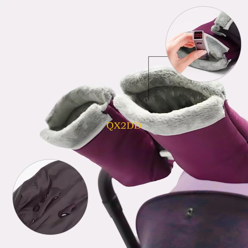 QX2D Protectores de mano cálidos para bebé – Guantes padres cochecito - imagen 2