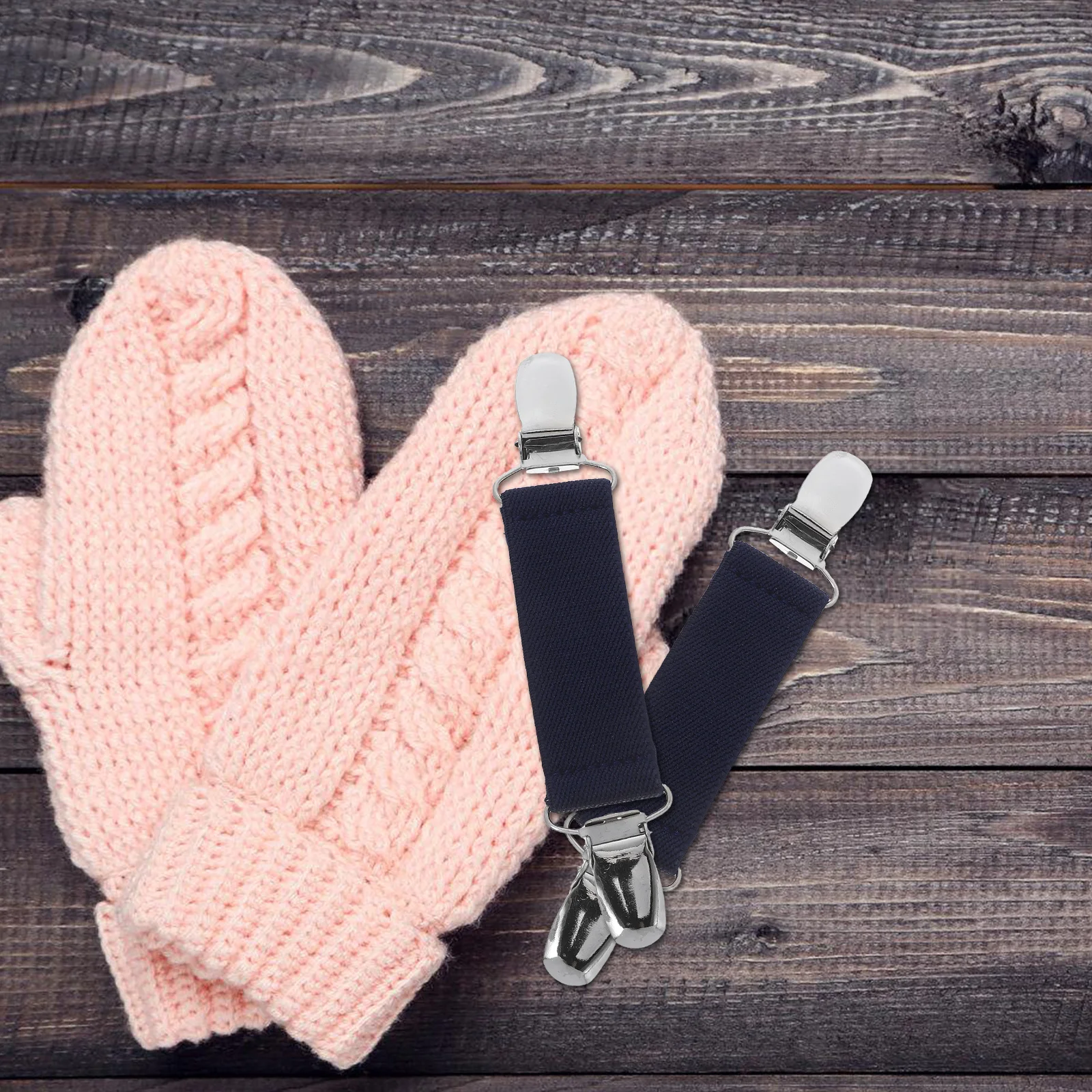 2 pares de Clips para guantes antideslizantes para niños, soporte para guantes de invierno, manoplas seguras para uso escolar al aire libre, soportes para manoplas para niños - imagen 4