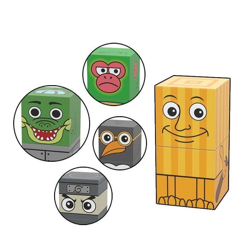 Tung tung sahur bloques de construcción magnéticos, juego de bloques de construcción de juguetes para niños, bloques de construcción de montaje DIY, estación de escritorio - imagen 4