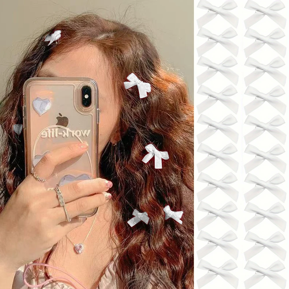 Mini pinzas para el pelo con lazo para niños, conjunto de 2-30 Uds. De accesorios para el cabello trenzados con cinta estilo Ballet para niñas - imagen 2