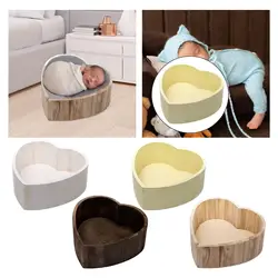 Cesta fotografía bebé con base y bañera de madera natural