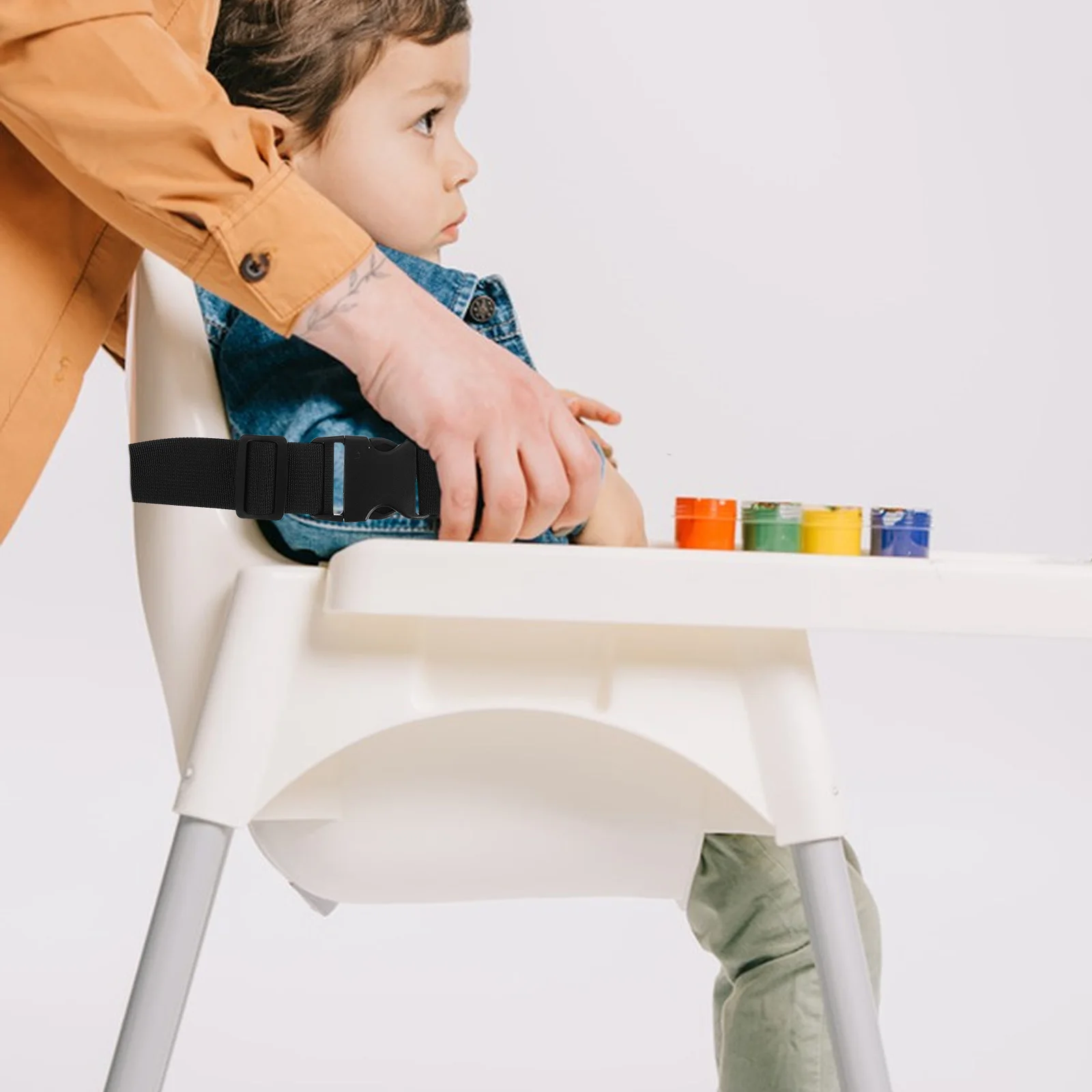Correas para silla alta de bebé, arnés de seguridad ajustable, correa de cintura de liberación rápida para recién nacido, cochecito, correas para trona, 3 uds. - imagen 3