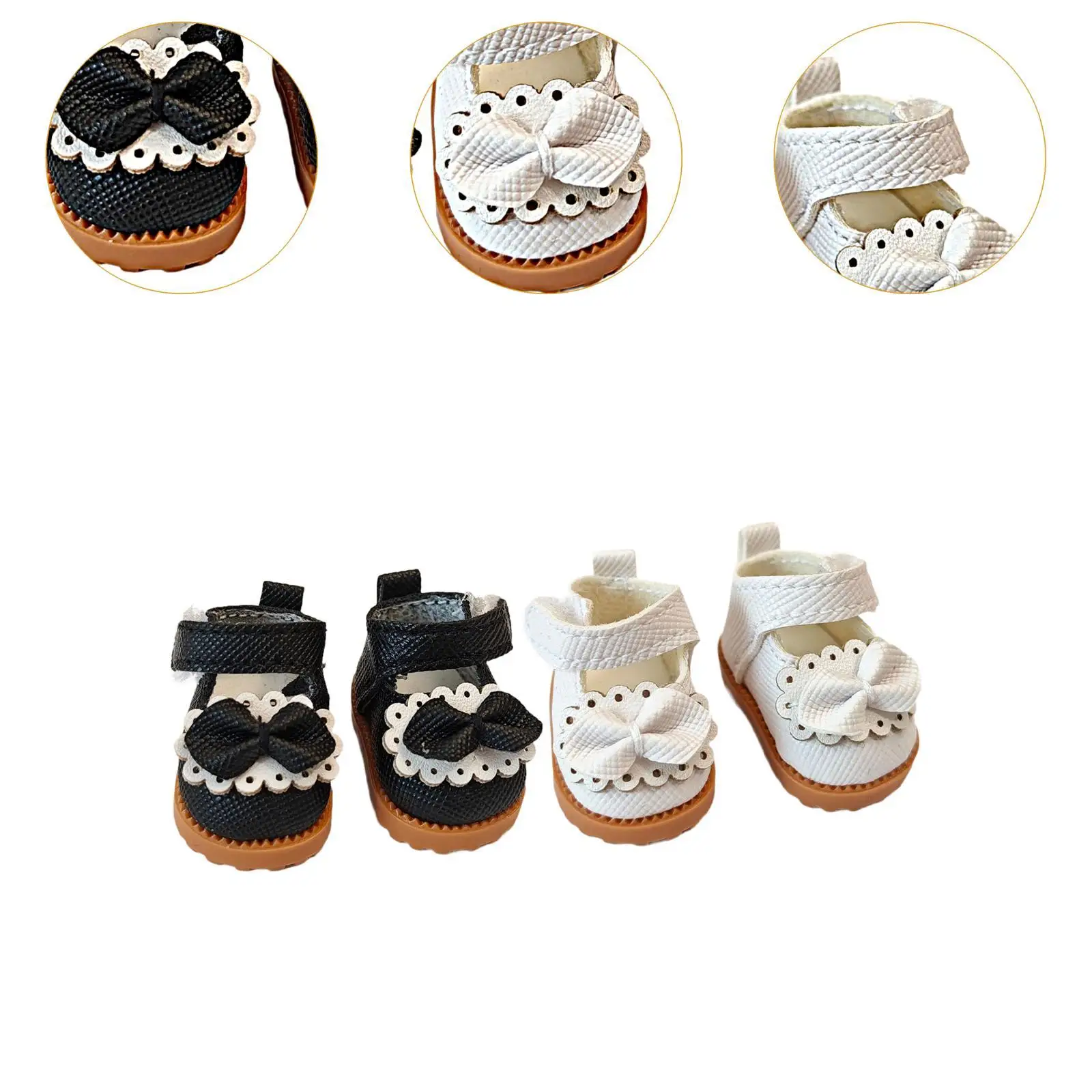 Plush Doll Shoes 2 Pairs Soft Photo Props Decoration Kids Gift Flexibility