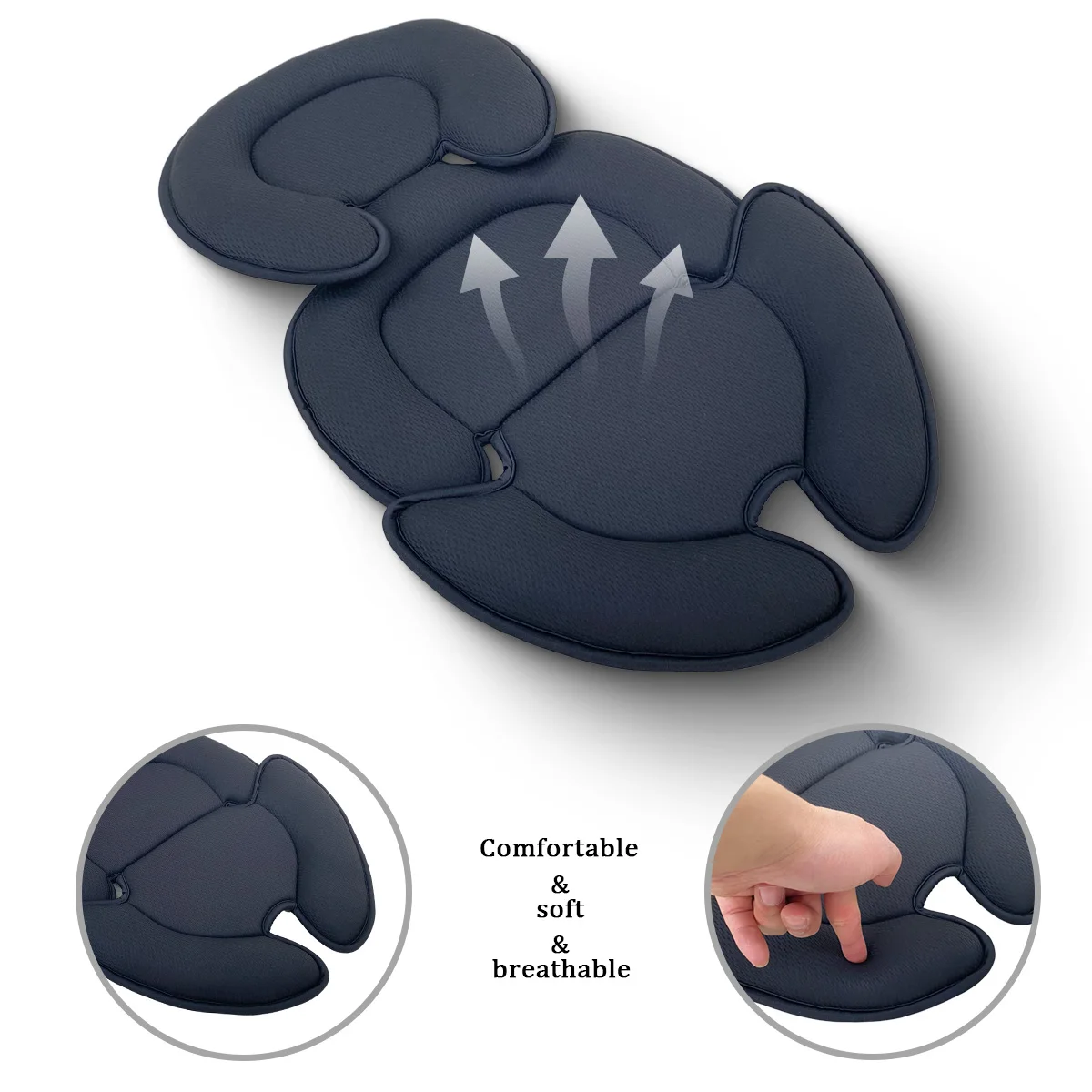 Cojín Universal para asiento de cochecito de bebé, almohada de soporte para cabeza y cuerpo, inserto para asiento de coche infantil para DOONA, accesorios para cochecito de recién nacido - imagen 2