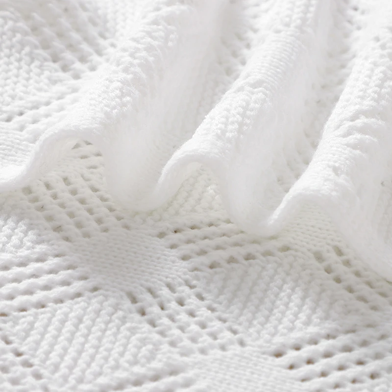 Mantas envolventes para bebé, transpirables, 90x70cm, tejidas, para recién nacidos, niños y niñas, cochecito mensual, cama, cosas para dormir, colcha infantil para todas las estaciones - imagen 4