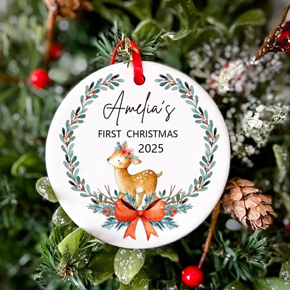 Adorno de Primera Navidad para Bebé – Cerámica Artesanal - imagen 2