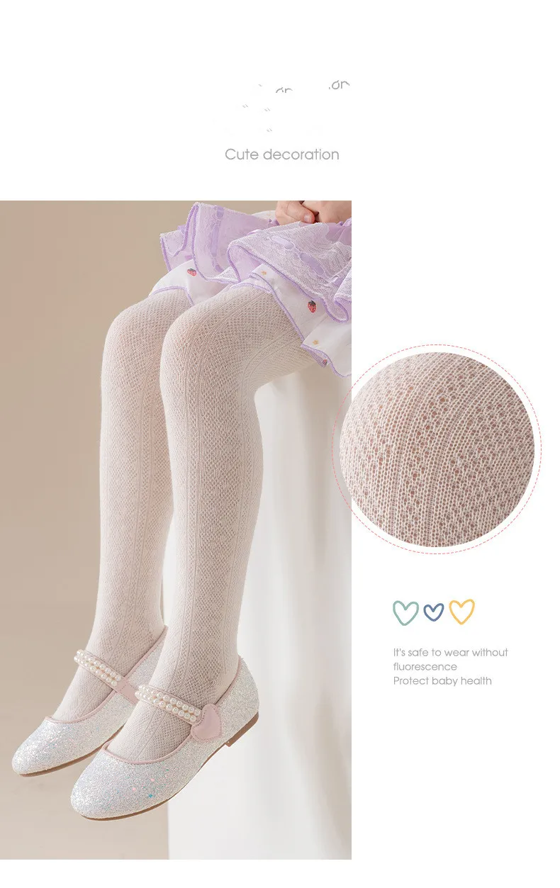 Pantimedias finas para niñas en tonos suaves