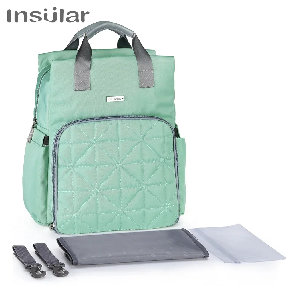 Bolsa de pañales de maternidad impermeable a la moda, cochecito de bebé de gran capacidad, mochila de viaje, bolsa de lactancia de diseñador para el cuidado del bebé - imagen 3