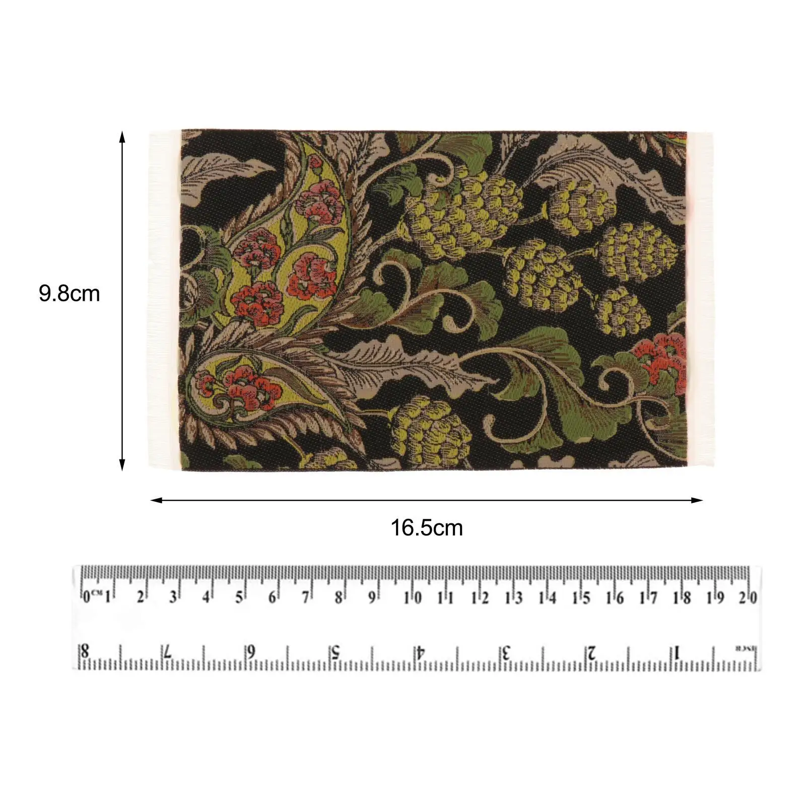 2X Doll House Door Mat Dollhouse Area Rug for 1/12 Scale Dollhouse Decoration