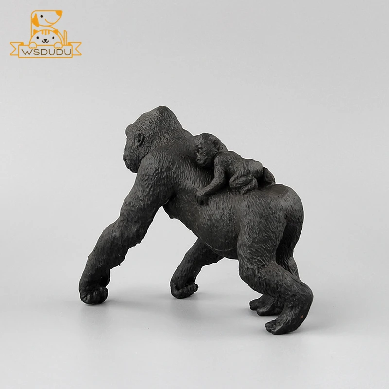 Figura realista de chimpancé, Animal primado, gorila, modelo de vida silvestre, juguete educativo de aprendizaje, regalo para niños, decoración de estatua de la selva - imagen 2