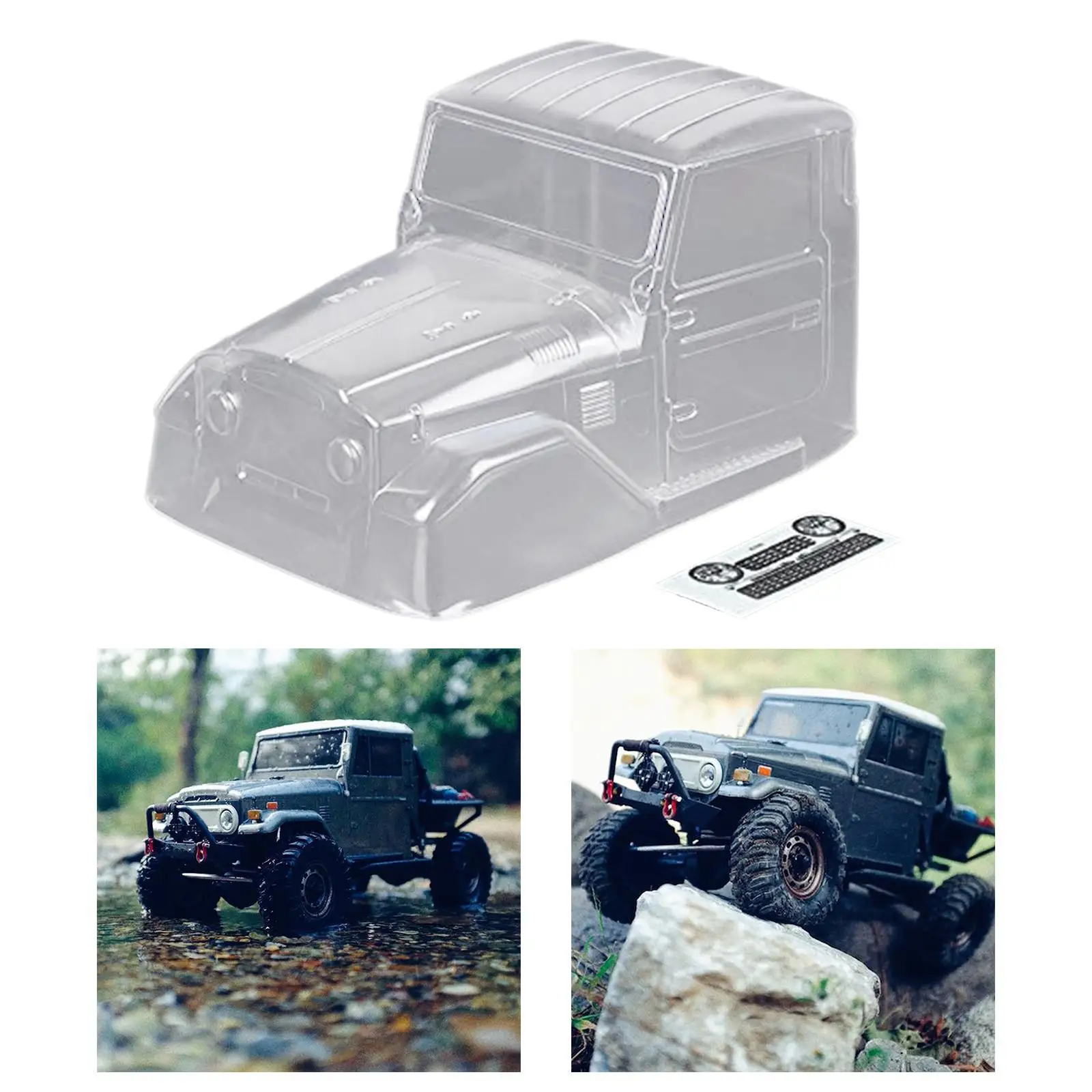 RC Truck Body Shell RC Clear Body Unpainted Realistic DIY 11.02'' RC Classic Model Car Shell Body for 1/10 DIY Modified Parts