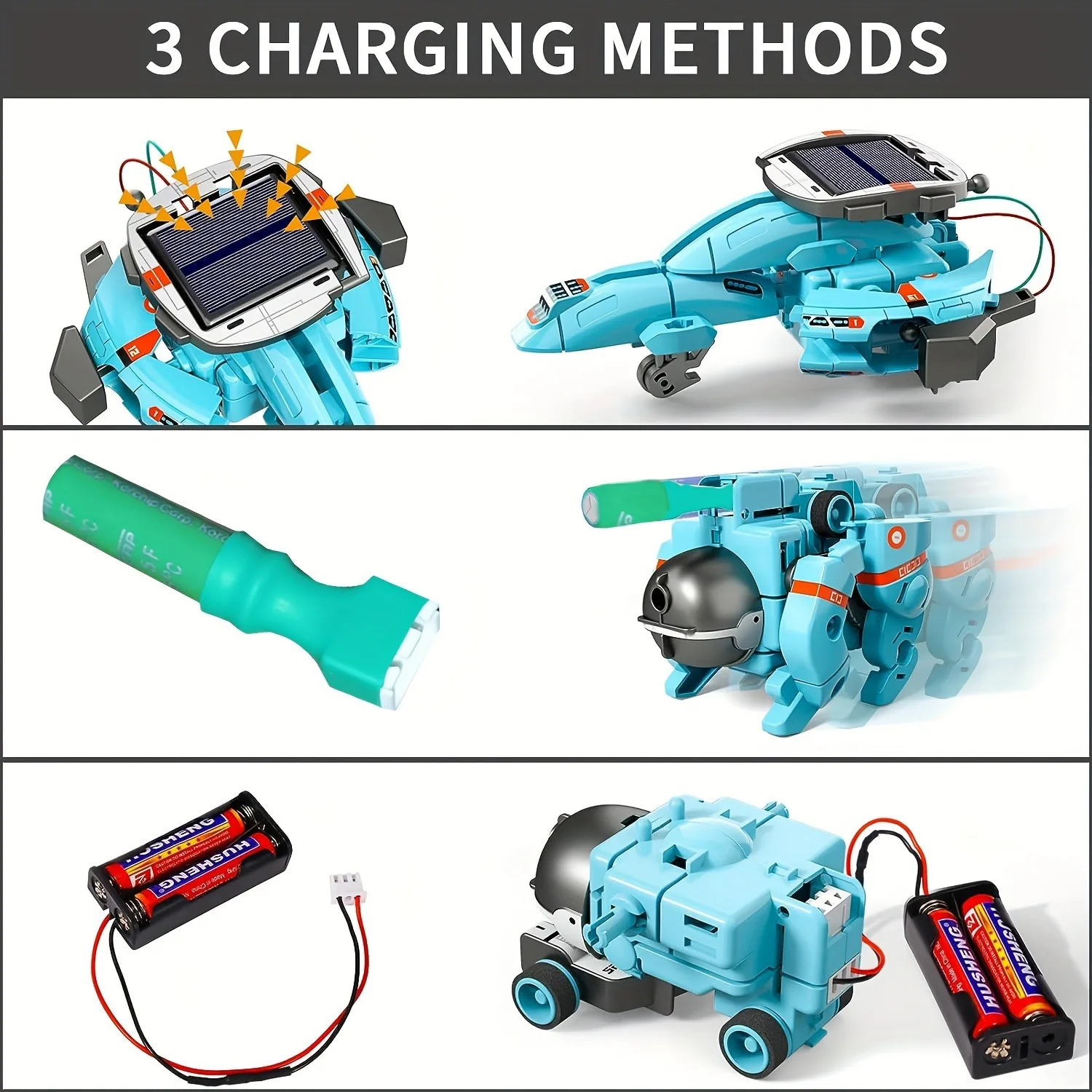 Kit de Robot Solar STEM 6 en 1, juguetes, regalos para niños, construcción educativa, conjunto de experimentos científicos, cumpleaños para niños y niñas - imagen 4