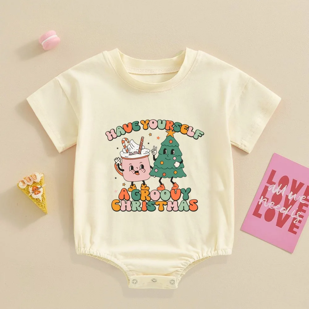 Mono con estampado de Papá Noel y muñeco de nieve para recién nacido, ropa de fiesta de navidad - imagen 4