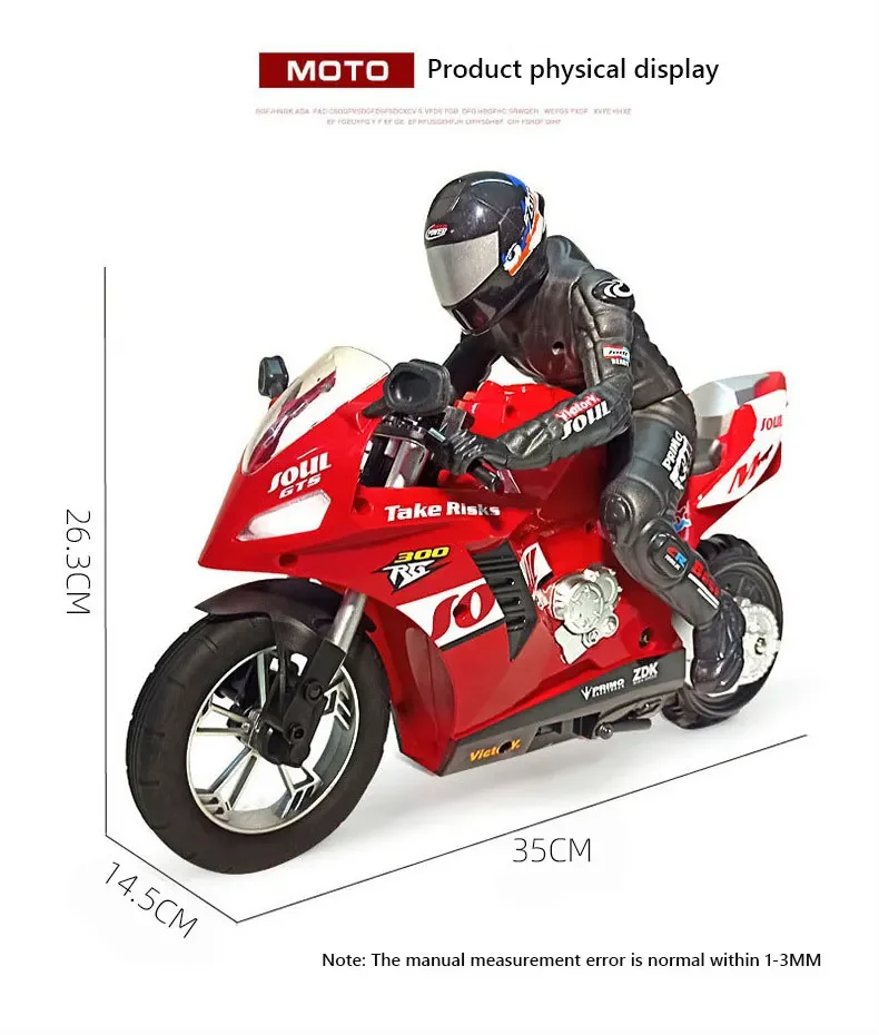 Motocicleta teledirigida RC de alta velocidad con control remoto - imagen 4