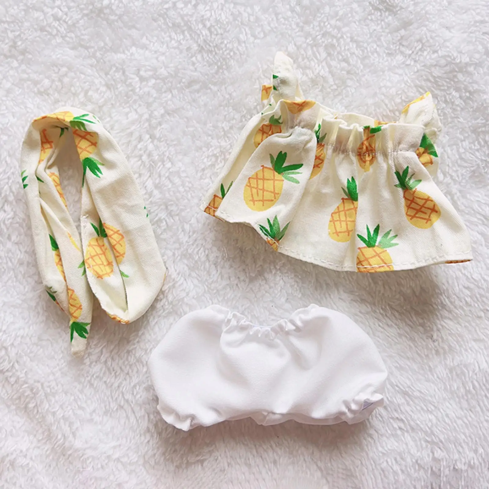 3 Pieces Mini 6 inch Doll Clothes Clothing Hairband Set Girls Gift Cute Doll Clothes Suit for Dolls Pendant Doll Little Girls