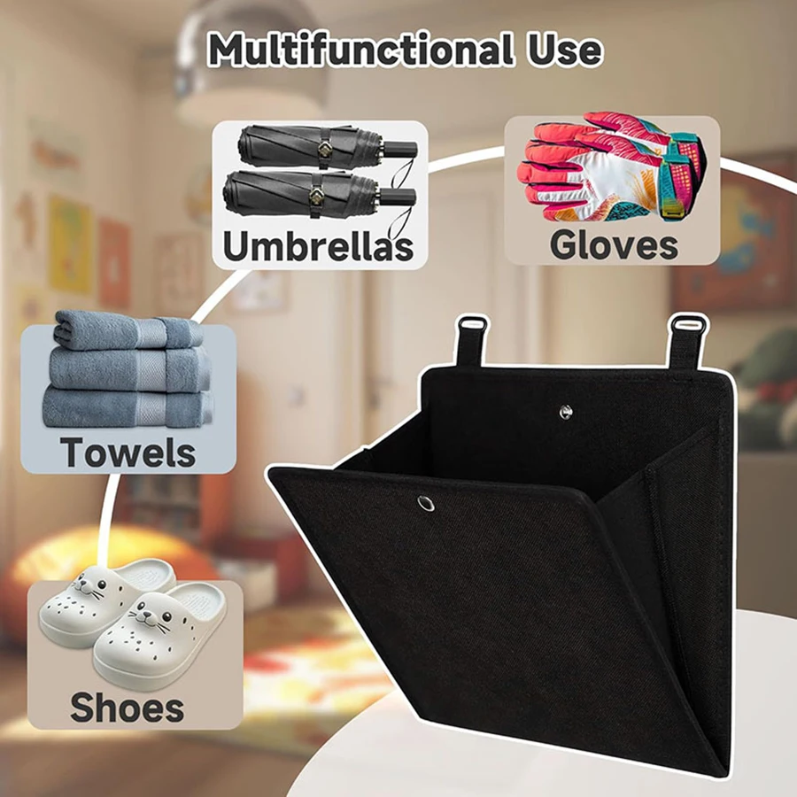 Zapatero para RV montado en la pared, organizador de almacenamiento, No requiere perforación, estante de almacenamiento versátil para vehículos recreativos y caravanas detrás del diseño de la puerta - imagen 4