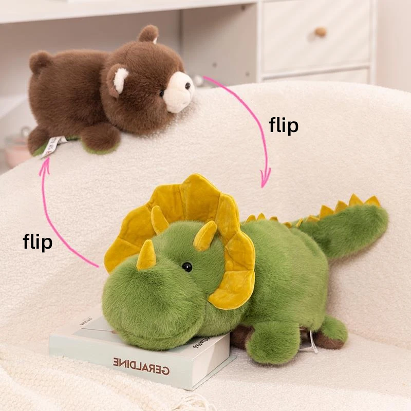 25/40CM 2 en 1 Animal relleno Animal de peluche suave mapache Koala oso Panda relleno almohada suave de felpa puede transformar - imagen 5