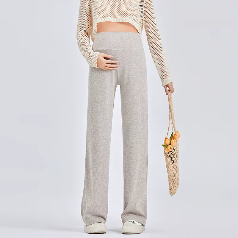Pantalones premamá de pierna ancha con efecto adelgazante - imagen 4