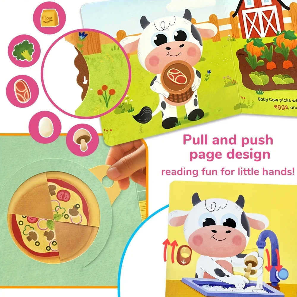 Baby Cow - Libro lift-the-flap aprender a comer verduras - imagen 4