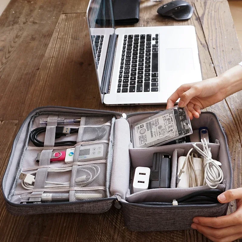 Organizador cables USB viaje – Bolsa almacenamiento niños - imagen 3