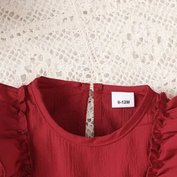 Vestido navideño de princesa de manga larga con lazo y diadema